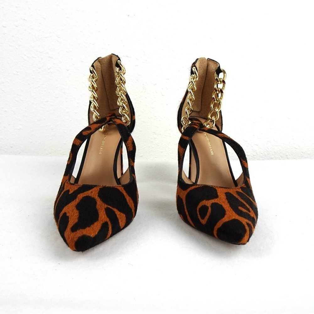 Antonio Melani Pumps Tiaa Animal Print Calf Hair Ankle Chain Size 7.5 - Picture 2 of 10